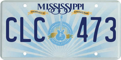 MS license plate CLC473