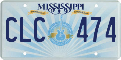 MS license plate CLC474