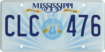 MS license plate CLC476