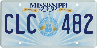 MS license plate CLC482