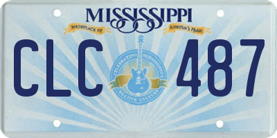 MS license plate CLC487