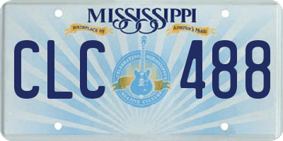 MS license plate CLC488