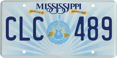 MS license plate CLC489
