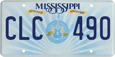 MS license plate CLC490
