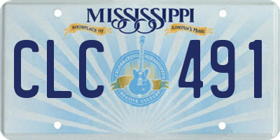 MS license plate CLC491