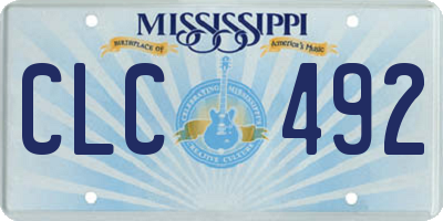 MS license plate CLC492