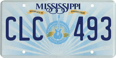 MS license plate CLC493