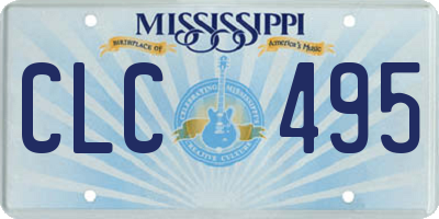 MS license plate CLC495