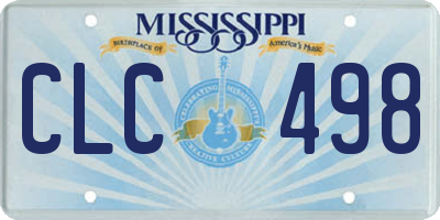 MS license plate CLC498