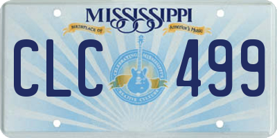 MS license plate CLC499