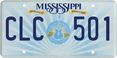 MS license plate CLC501