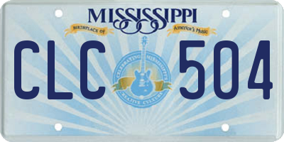 MS license plate CLC504