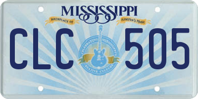 MS license plate CLC505