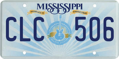 MS license plate CLC506