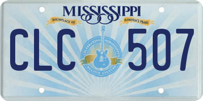 MS license plate CLC507