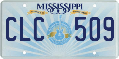 MS license plate CLC509