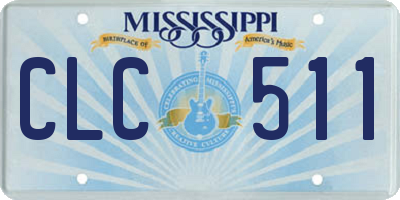 MS license plate CLC511