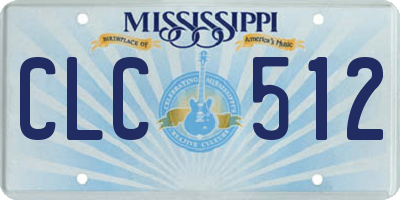 MS license plate CLC512