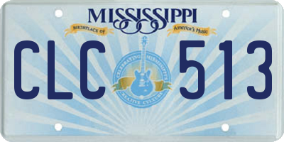 MS license plate CLC513