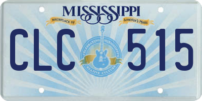 MS license plate CLC515