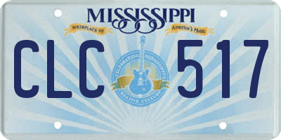 MS license plate CLC517