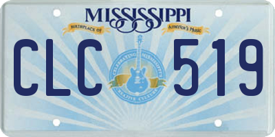MS license plate CLC519