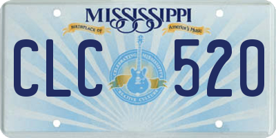 MS license plate CLC520