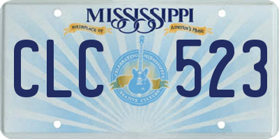 MS license plate CLC523