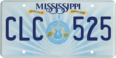 MS license plate CLC525