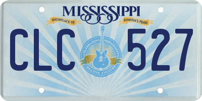 MS license plate CLC527