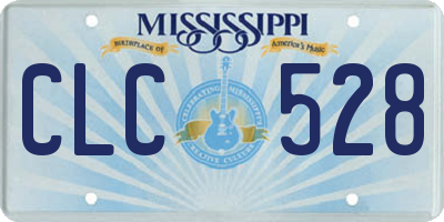 MS license plate CLC528