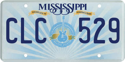 MS license plate CLC529