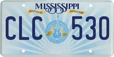 MS license plate CLC530