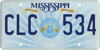 MS license plate CLC534