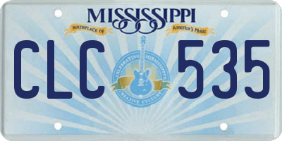 MS license plate CLC535