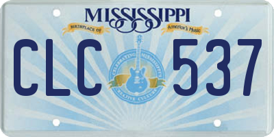 MS license plate CLC537
