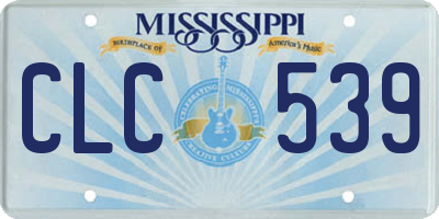 MS license plate CLC539