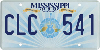 MS license plate CLC541