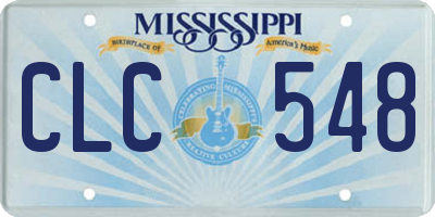 MS license plate CLC548