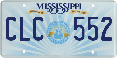 MS license plate CLC552