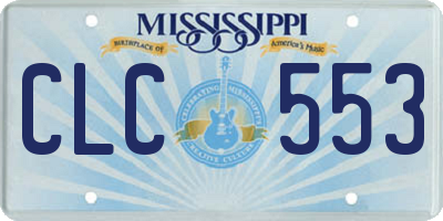 MS license plate CLC553