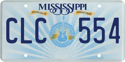 MS license plate CLC554