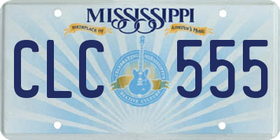 MS license plate CLC555