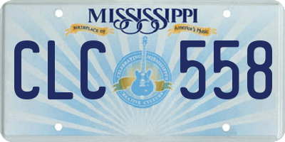 MS license plate CLC558