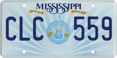 MS license plate CLC559
