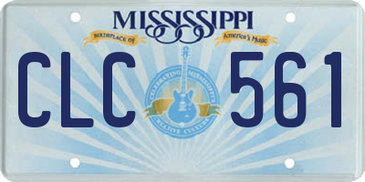 MS license plate CLC561