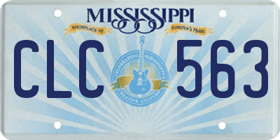 MS license plate CLC563