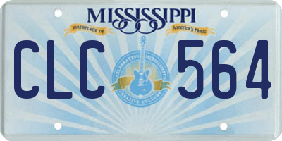 MS license plate CLC564