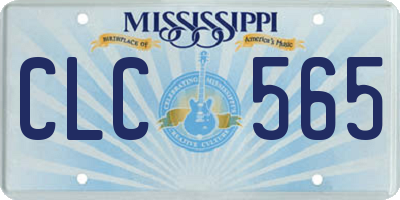 MS license plate CLC565