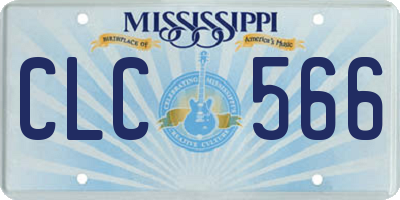 MS license plate CLC566